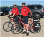 Palatine Fire Department Bike Team members stand by at triathlon.