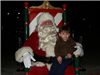 Boy poses with Santa